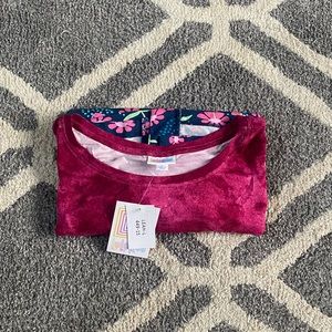Lularoe half pink half floral leah